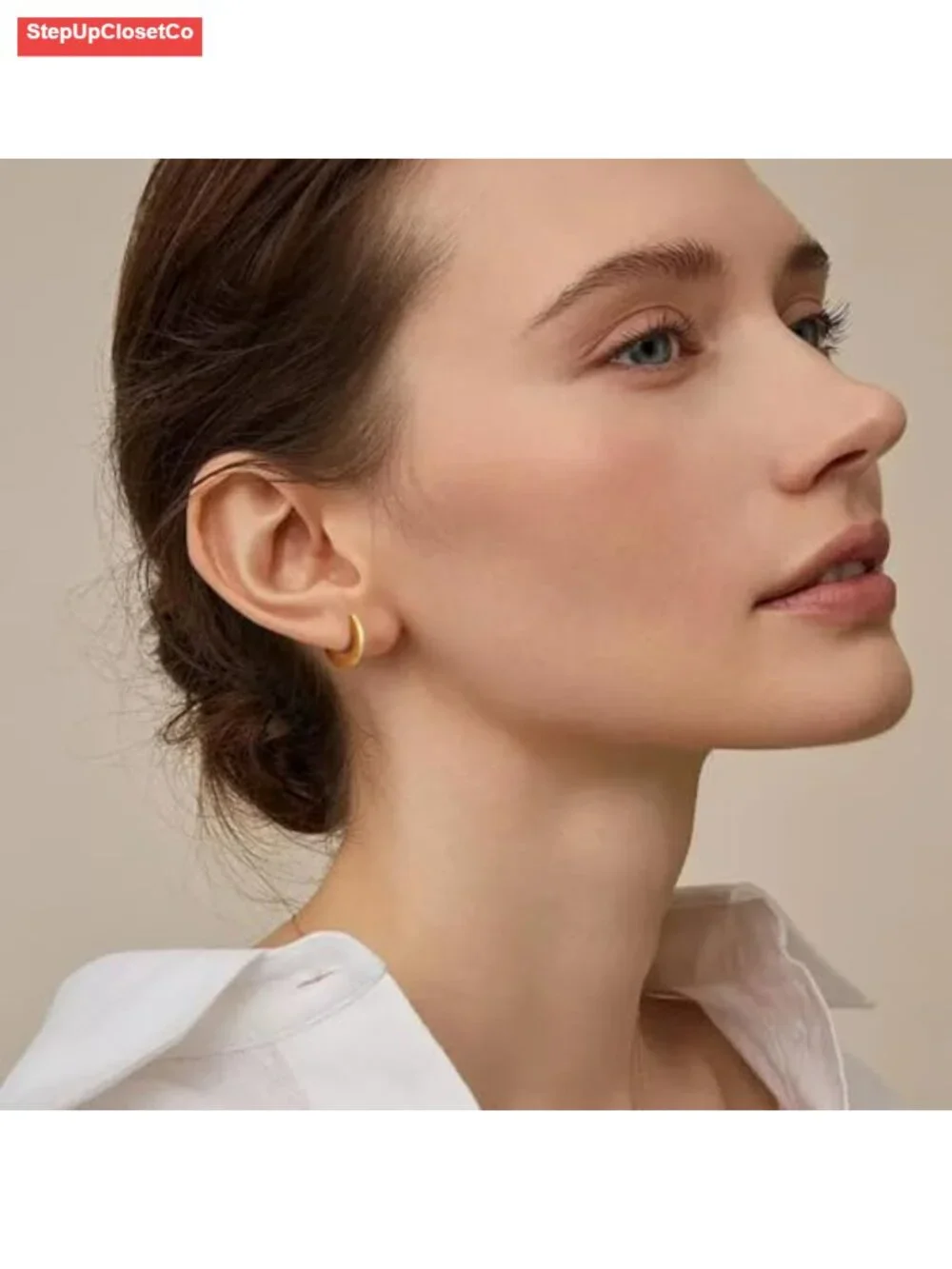 14K Gold Huggie Hoop Earrings for Women Minimalist Small Lightweight Sensitive